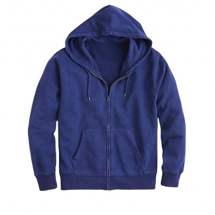 Nhà sản xuất OEM Custom Mens Chất lượng cao 100% Cotton Phong cách cổ điển Zip Up Blank Washed Custom hoodies