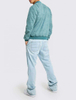 OEM Manufacturer Custom Men's Vintage Wool Suedette Zip Up Plain Baseball Bomber Jacket