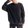 OEM Manufacturer Custom Pocket Sleeve High Quality Heavyweight 100% Cotton Crewneck Wash Vintage Sweatshirt Men's Clothing