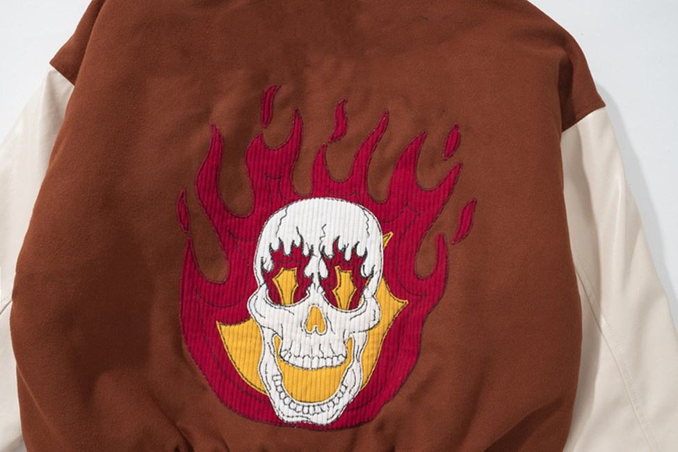 Oem Manufacturer Custom Men'ss Chenille Embroidery Pattern Baseball Vintage Patchwork Color Coat Jacket