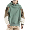 OEM Manufacturer Custom Unisex Cotton Color Block Pullover Tech Fleece Men's Hip Hop Oversized Hoodies