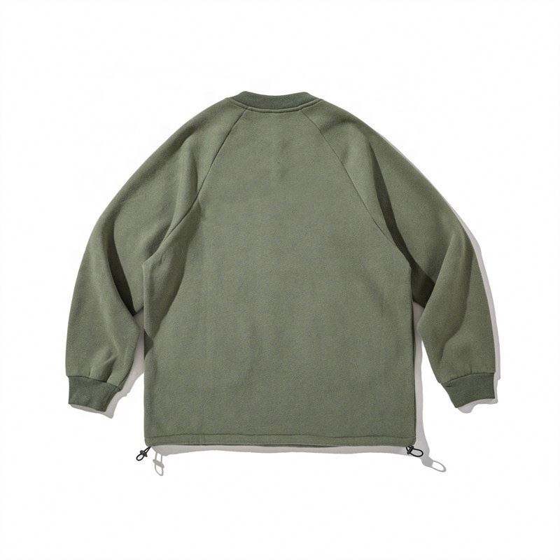 OEM Manufacturer Custom Men's Coats Printed Hoodie Solid Color Personality Pocket Zipper Half Open Top