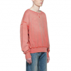 OEM Manufacturer Custom Fashionable Men Crew Neck Acid Vintage Wash Cotton Sweatshirts With Contrast Stitching