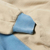 OEM Manufacturer Custom 100% Cotton French Terry Men Patchwork Color Block Ribbed Trims Hoodies Pullover