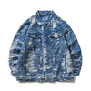 Oem Manufacturer Wholesale Denim Tie Dye Personality Plus Sizes Fashion Three Dimensional Pocket Jacket