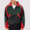 OEM Proizvajalec logotip po meri Patchwork Elastične manšete z dolgimi rokavi Zip Up Windbreaker jakna
