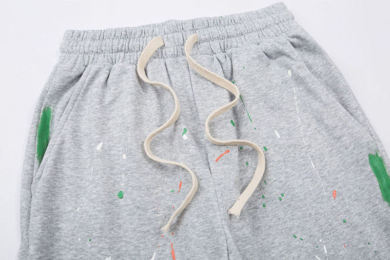 OEM Manufacturer Elastic Waist Patchwork Graffiti Joggers Custom Logo Stacked Men Sweat Pants Flare Sweatpants