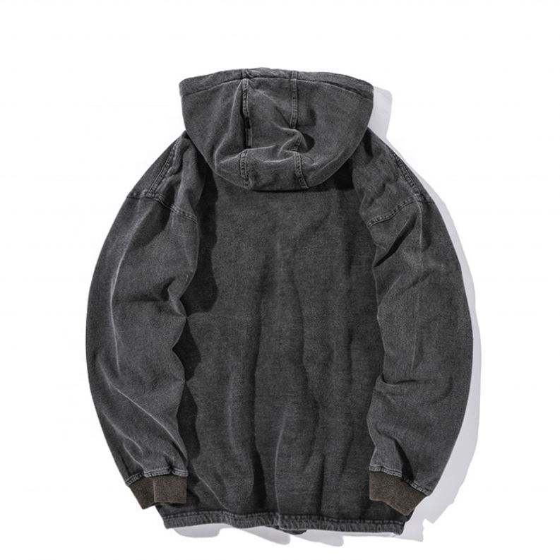 OEM Manufacturer 2022 Wholesale Men's Blank Pullover Vintage Acid Wash Hoodies Custom Logo