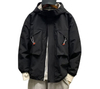 Oem Manufacturer Customized Solid Polyester Pocket Men's Coat Casual Loose Plus Size Jacket