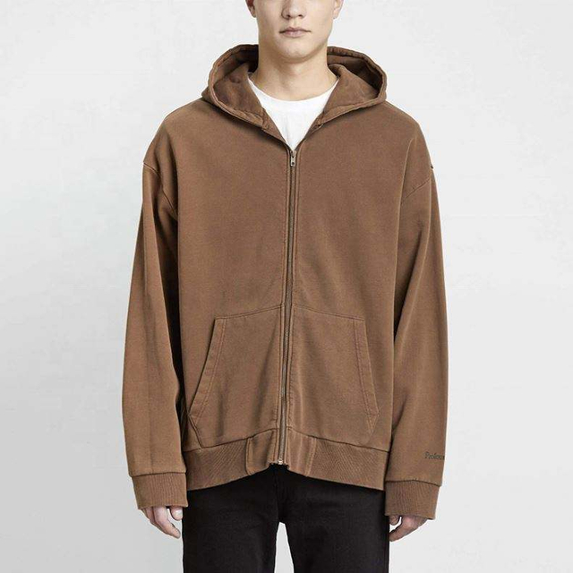 OEM Manufacturer High Quality 100% Cotton Zipper Hoodies Men Custom Oversized Plain French Terry Blanks Full Zip Up Hoodie