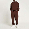 OEM Manufacturer Custom Bulk Logo Blank Plain 360GSM Heavyweight Oversized Men Brown Crewneck Sweatshirt Hoodie Clothing