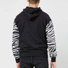 OEM Manufacturer Mens Streetwear Clothing Contrast Zebra Print Pullover Fashion Custom Hoodies