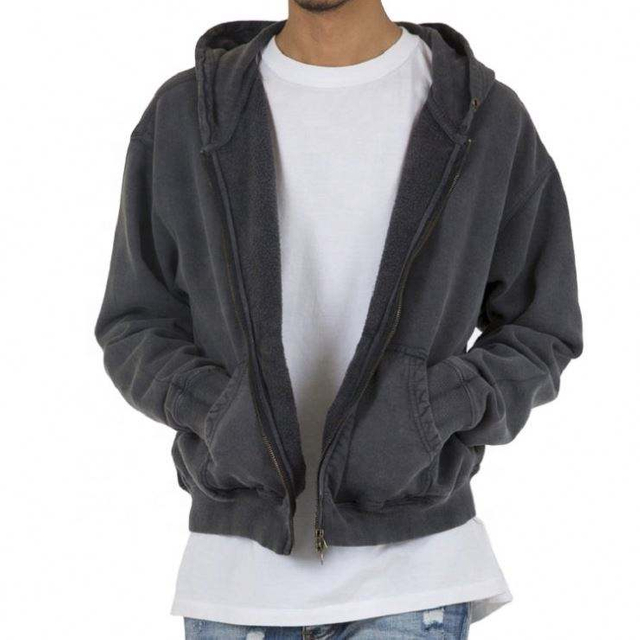OEM Manufacturer Custom Cotton Fleece Oversized Vintage Washed Zip Up Hoodie Pullover For Men