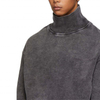 OEM Manufacturer Custom Cotton Vintage Washed Fade High Collar Oversized Snow Washed Sweatshirt For Men