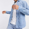 OEM Manufacturer Wholesale Mens Clothing Shirts Long Sleeve Denim Shirt Washed Blue Button Up Men Overshirt