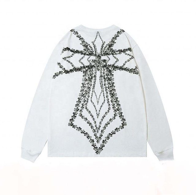 OEM Manufacturer Custom Heat Transfer O Neck Pullover Long Sleeves Plus Size Hoodies Casual