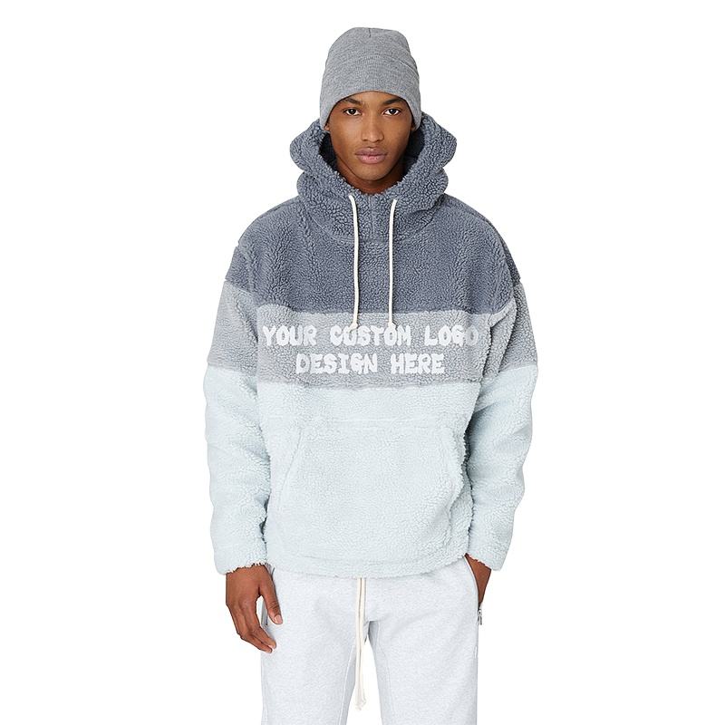 Custom Design New Model Mens Sherpa Fleece Hoodies