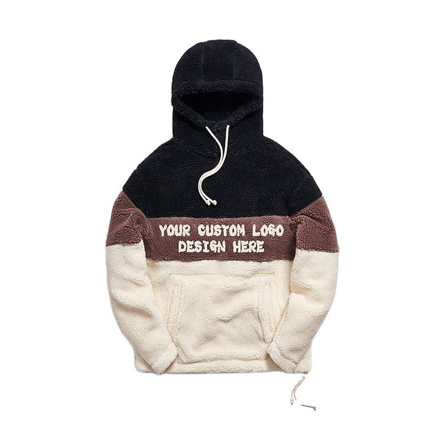 Aangepast ontwerp Nieuw model Heren Sherpa Fleece Hoodies