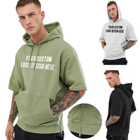 Fashion OEM ODM New Style Casual Mens Short Sleeve Hoodies