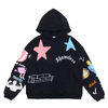 Benutzerdefinierte Graffiti -Druck Herrenhubern übergroße Woll -Kapuze -Sweatshirts