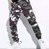 Custom Streetwear Camo Printed Flap Pocket Cargo Pants Mens
