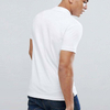 T-shirt da polo di ricamo a logo bianco in massa all'ingrosso