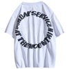 Anpassade män 100% bomull överdimensionerad pufftryck t -shirt