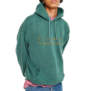 Custom Mens Embroidery Logo Vintage Faded Hoodies Oversize Snow Washed Hoodies