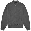 Fashion Quarter Zip Cotton Mens Vintage Washed Sweatshirts