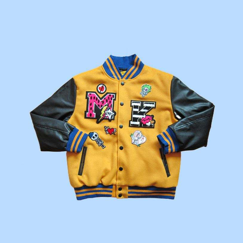 Custom Streetwear Jacket 3D Embroidered Patched Winter Warm Baseball Jacket Men Contrast PU Sleeve Bomber Jacket