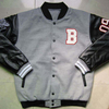 Custom Streetwear Jacket 3D Embroidered Patched Winter Warm Baseball Jacket Men Contrast PU Sleeve Bomber Jacket