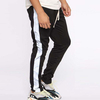 Custom Men Jogger Sweatpants Reflective Striped Side Drawstring Waist Mens Sewatpants