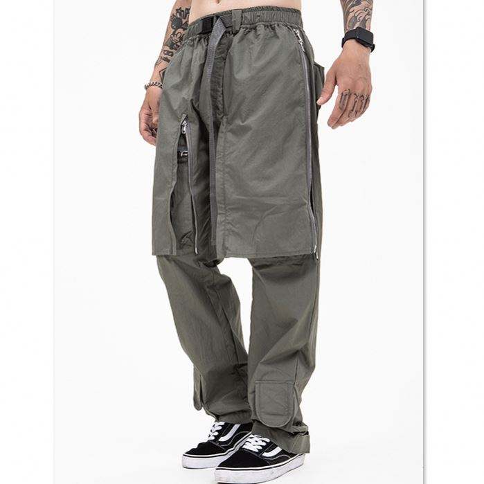 More Mens Cargo Pants Colod Color Buckle Waist Detail Utilitas Pockets homines Tactical Pants