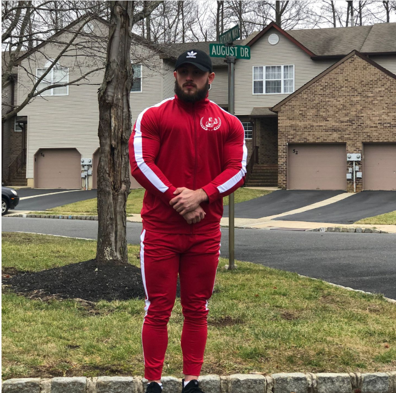 Slim Fit Customized Logo Two Piece Sport Jogging Sets For Men