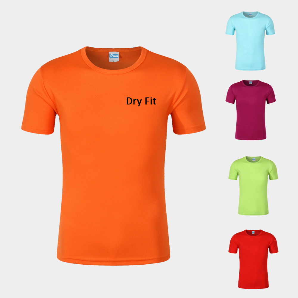Wholesale 100% Polyester Dry Fit Mesh Plain T Shirt With Custom Logo For Sports