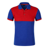 Plain Dyed Technics Black Red Collar Design Organic Cotton Polo Shirt