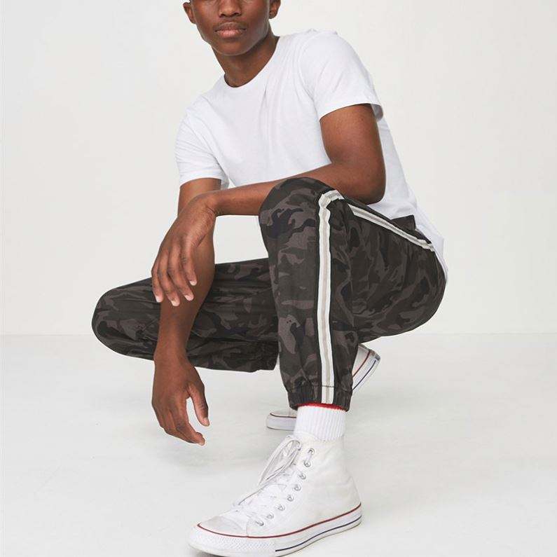 Προσαρμοσμένη εκτύπωση Παντελόνι με μανσέτες Ανδρικά με λωρίδες με στάμπα με ελαστικό στρίφωμα παντελόνι Streetwear Joggers
