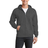 Custom 100% Cotton Mens Blank Zip Up Hoodie Full Zipped Front Jacket