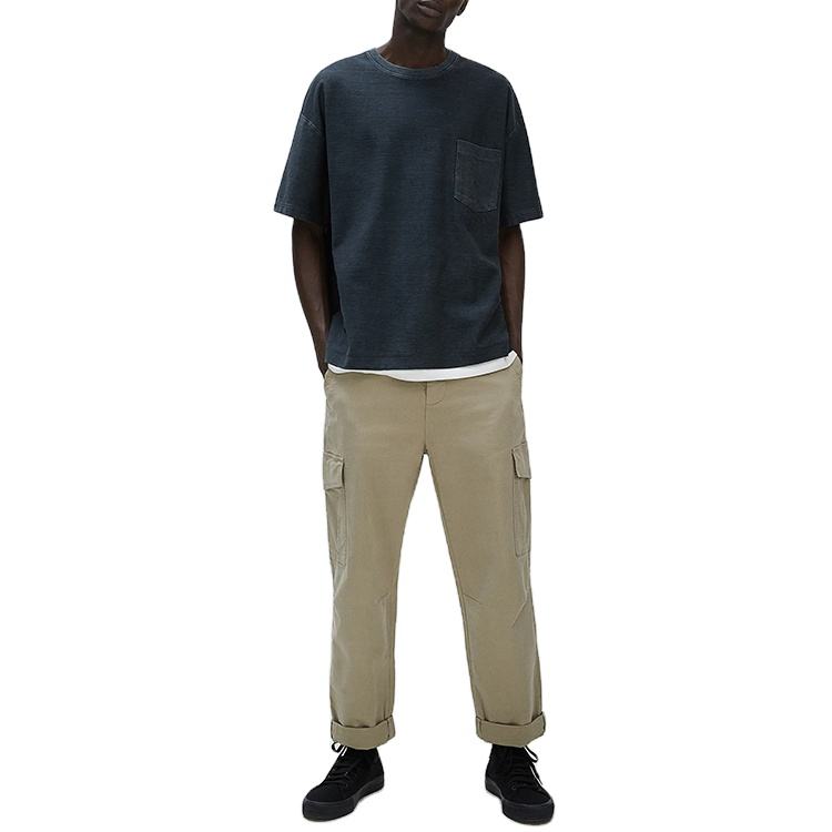 Custom T-Shirt Mens Cotton Short Sleeve Lavit Vintage Arche Pocket Shirt