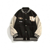 Oem Custom Streetwear Winter Bomber Jacket Embroidery Patched Lettermen Baseball Jacket