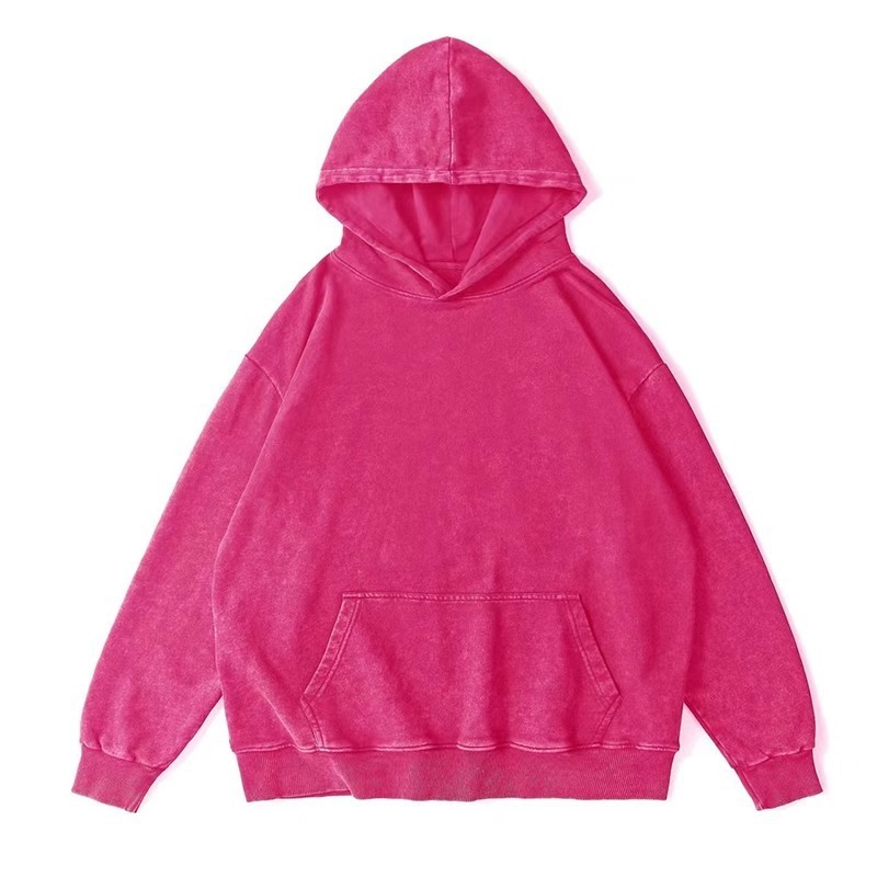 360 Gsm Blank Pullover Vintage Acid Wash Unisex Streetwear Heavyweight Men's Custom Hoodie