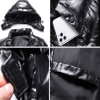 Oem Manufacturer Winter Outdoor Padded Coat Black Shiny Custom Men Thick Quilted Down Bubble Puffer Jacket