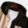 Oem Manufacturer Customized Color Block Corduroy Hood Casual Plus Sizes Men's Jacket