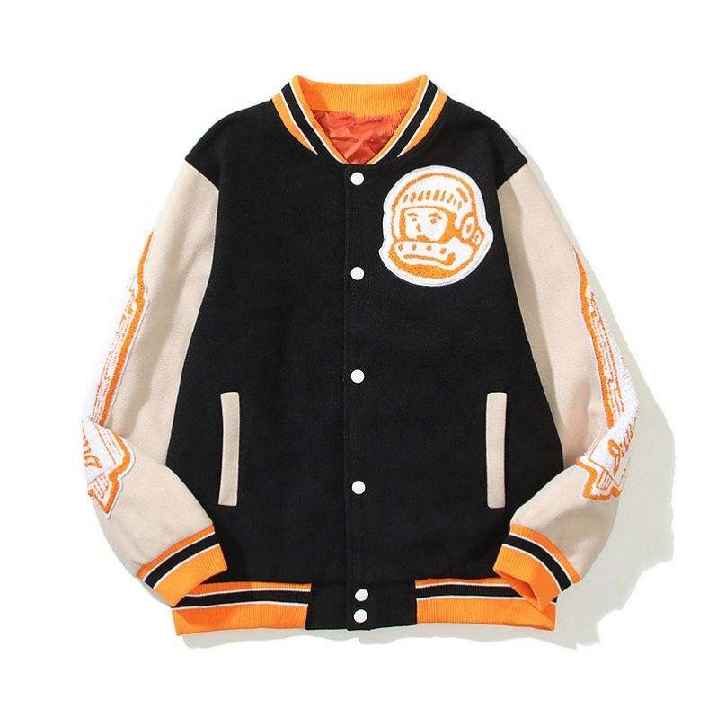 OEM Manufacturer Wholesale Custom Winter Bomber Loose Long Sleeve Casual Urban Wear Baseball Leather Men'ss Coats Jacket