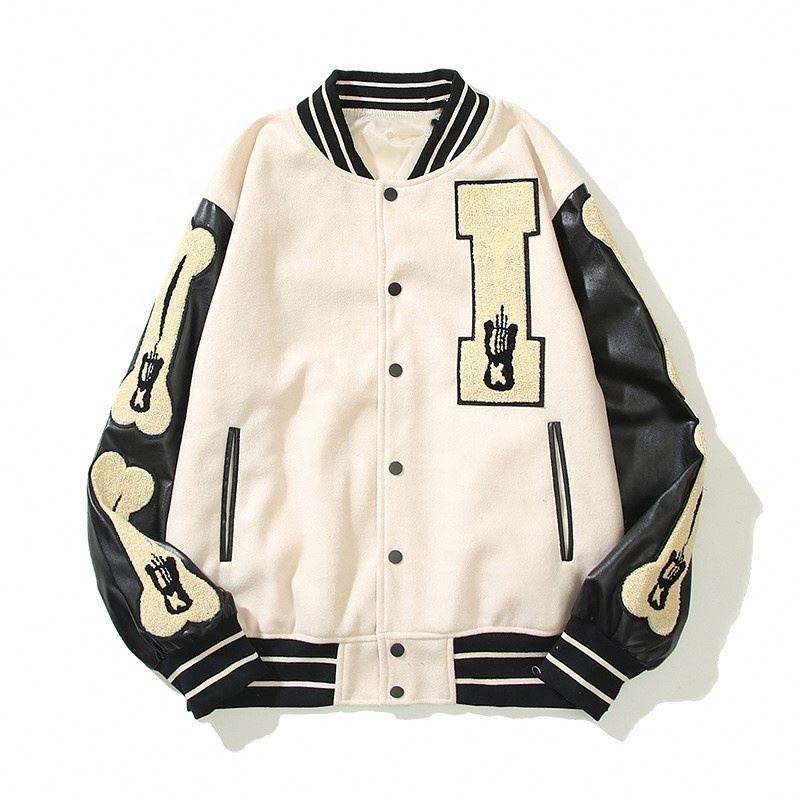OEM Manufacturer Wholesale Custom Winter Bomber Loose Long Sleeve Casual Urban Wear Baseball Leather Men'ss Coats Jacket