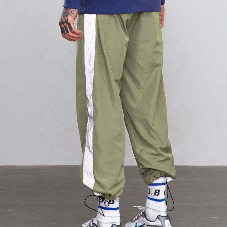 OEM Manufacturer Hot Sales Custom Mens Nylon Wind Track Jogger Custom Pants