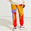 OEM Manufacturer Custom Nylon Colorblock Jogger Track Pants For Men