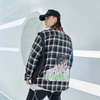 OEM Manufacturer Custom Autumn Color Block Men Plaid Flannel Shirts