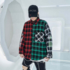 OEM Manufacturer Custom Autumn Color Block Men Plaid Flannel Shirts
