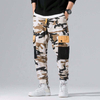 OEM Manufacturer Custom Mens Color Block Big Pockets Pants Multicolor Hip Hop Cargo Jogger Pants